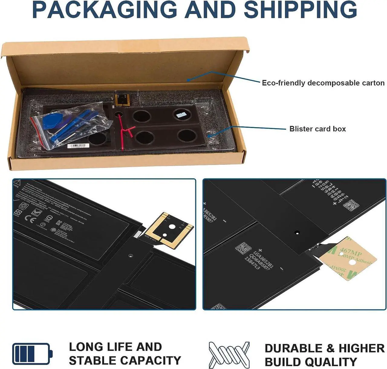 Alt view image 7 of 7 - G3HTA038H DYNM02 Laptop Battery for Microsoft Surface Pro 5th Gen (Model 1796, 2017), Surface Pro 6 (Model 1807/1809/1796, 2018 Tablet Series) 12.3" 2-in-1, Core i5 i7 m3 FJU-00001 FKJ/FKG-00001