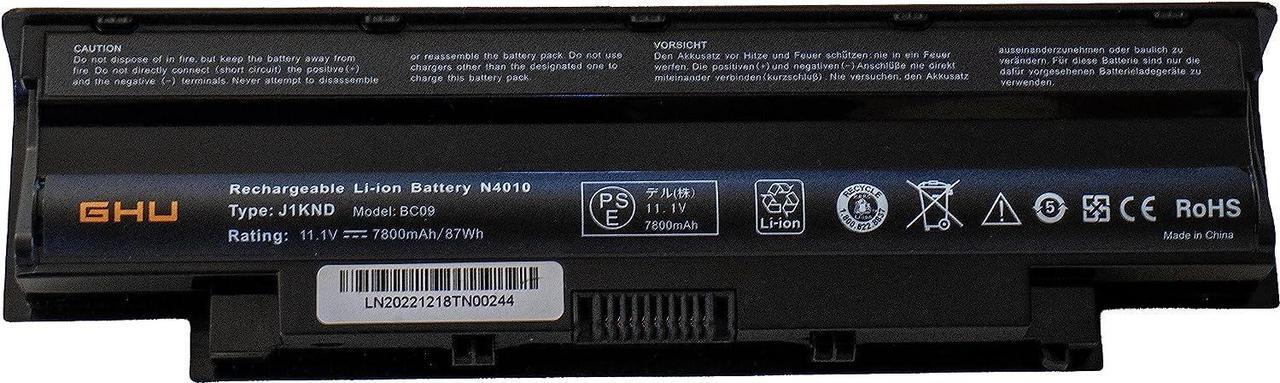 Alt view image 7 of 7 - GHU New Battery 87 Wh Replacement for J1KND YXVK2 4T7JN 04YRJH 07XFJJ 9T48V 9TCXN 383CW W7H3N FMHC10 312-0233 312-0234 Compatible for Inspiron N5010 M5110 M5010 M5040 M5030 N5030 N5040 N7110