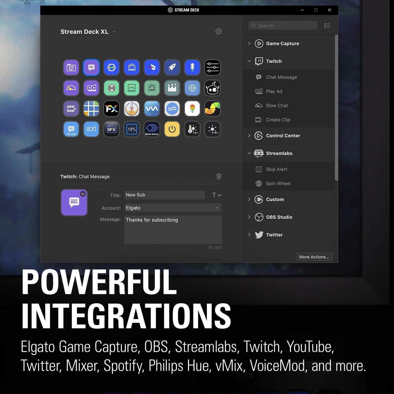 Alt view image 5 of 7 - Elgato Stream Deck XL - Advanced Stream Control with 32 Customizable LCD Keys, for Windows 10 and macOS 10.13 or Later (10GAT9901)