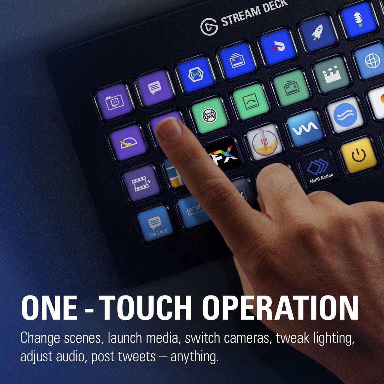 Alt view image 4 of 7 - Elgato Stream Deck XL - Advanced Stream Control with 32 Customizable LCD Keys, for Windows 10 and macOS 10.13 or Later (10GAT9901)
