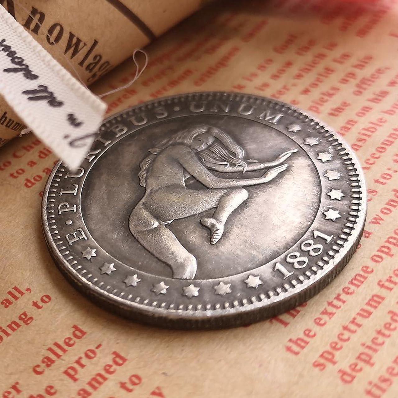 Alt view image 5 of 6 - Beauty Girl Collection Coin US Replica Antique Morgan Hobo Coin Lucky Baby Commemorative Badge