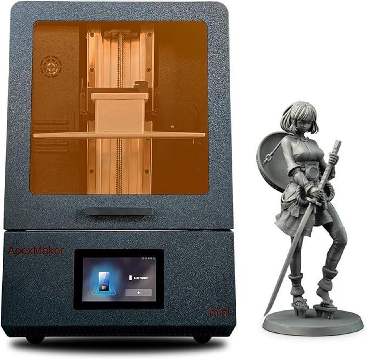 ApexMaker Mini 14K LCD/MSLA 3D Printer, 10.1 inch Monochrome LCD Screen 13320x5120 XY Resolution for High-Precision Printing, Print Volume 8.8" x 5" x 11"(HWD)