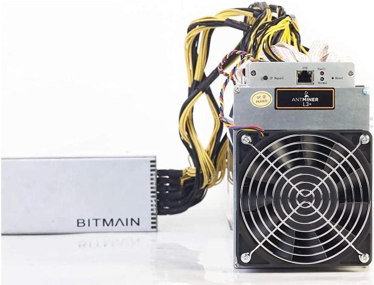 AntMiner L3+ 504MH/S Asic Miner with New 110V-220V PSU and US Power Scrypt Miner LTC and DOGE Mining Machine better than Bitmain AntMiner L3 S9 S11 S17, Sold and Maintained by AntGlobal