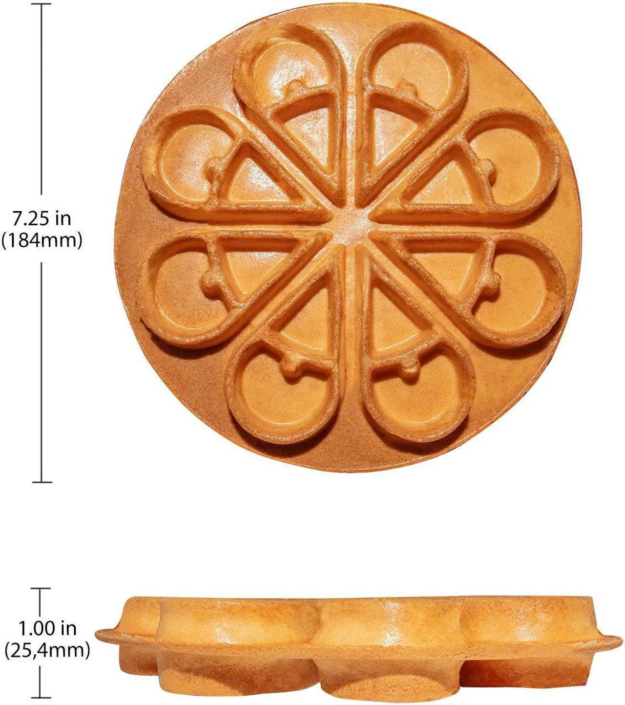 Alt view image 3 of 7 - AP-593 Rotating Waffle Maker | Flower Petals Shape Waffles | Electric Belgian Waffle Iron | Stainless Steel