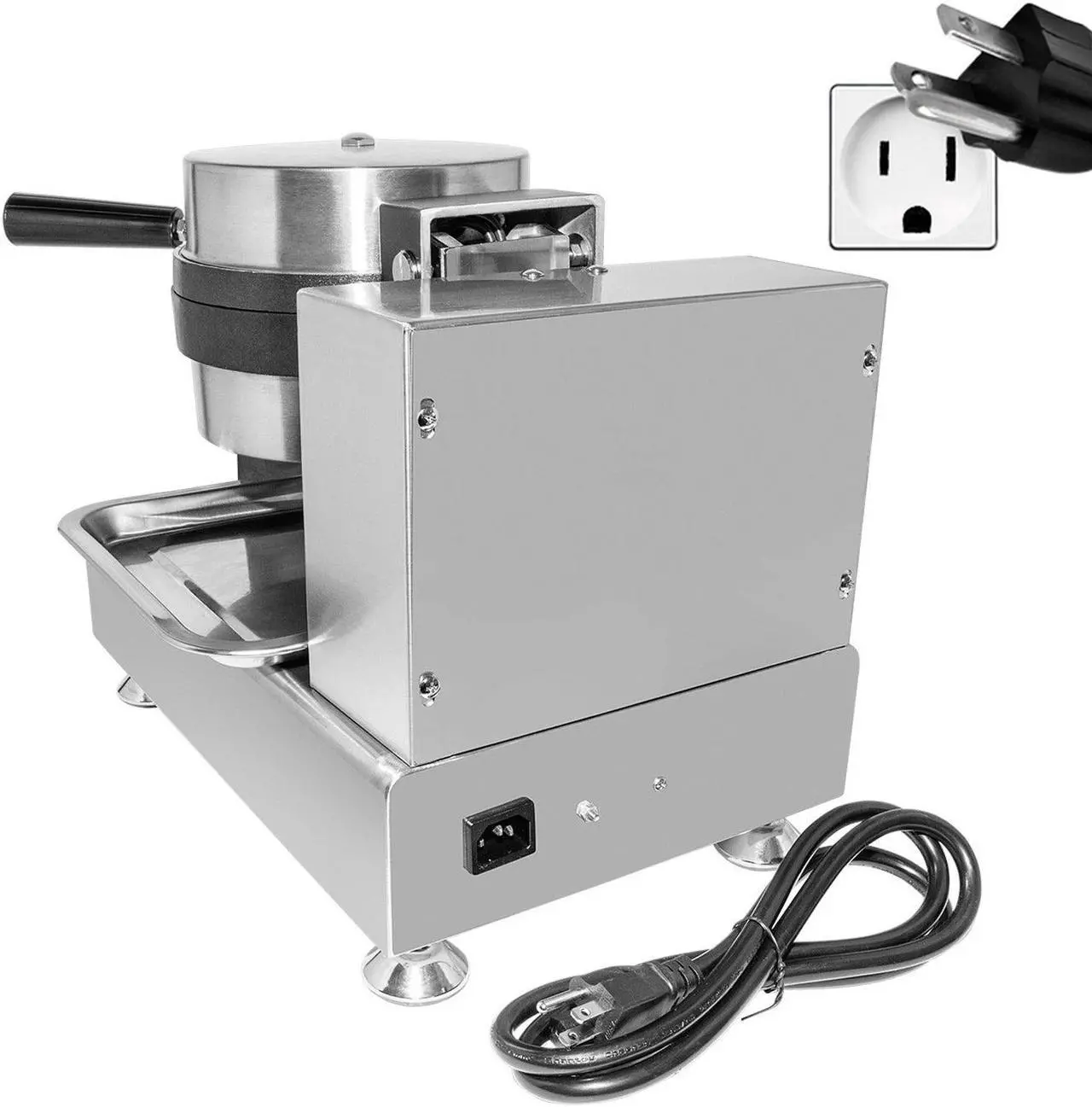 Alt view image 4 of 7 - AP-593 Rotating Waffle Maker | Flower Petals Shape Waffles | Electric Belgian Waffle Iron | Stainless Steel