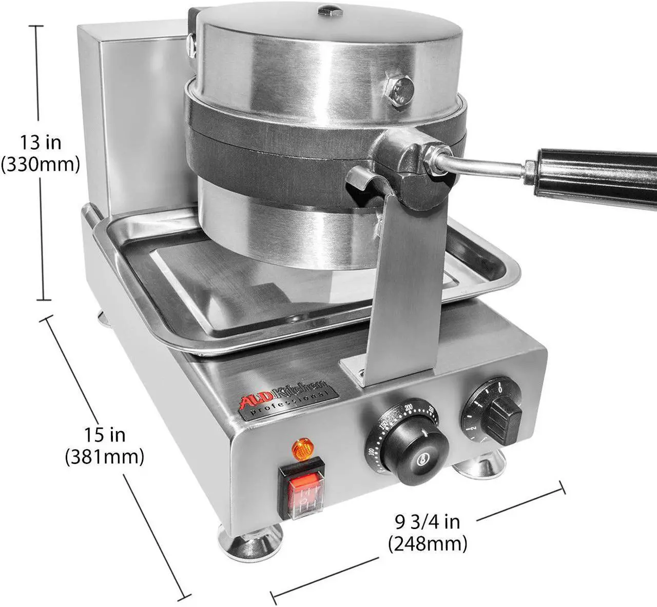 Alt view image 2 of 7 - AP-593 Rotating Waffle Maker | Flower Petals Shape Waffles | Electric Belgian Waffle Iron | Stainless Steel