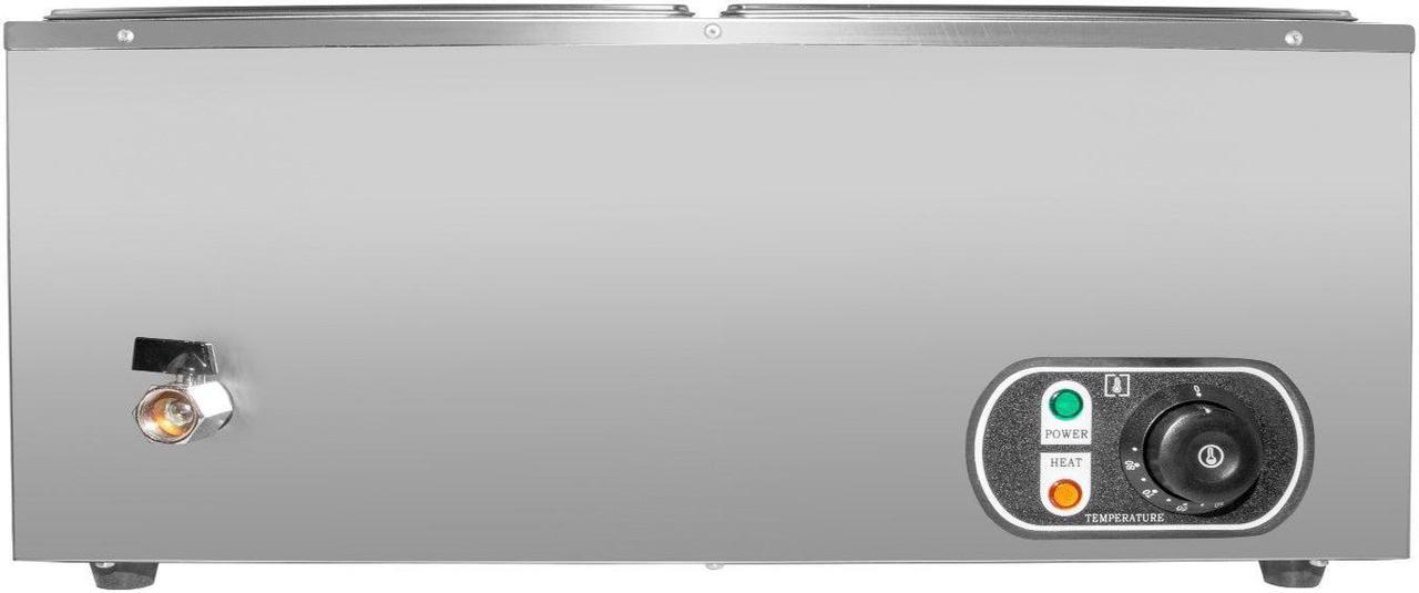 Alt view image 7 of 7 - ALDKitchen Bain Marie Steam Warmer | Electric Buffet Food Warmer | Stainless Steel | 4 Tanks | 110V