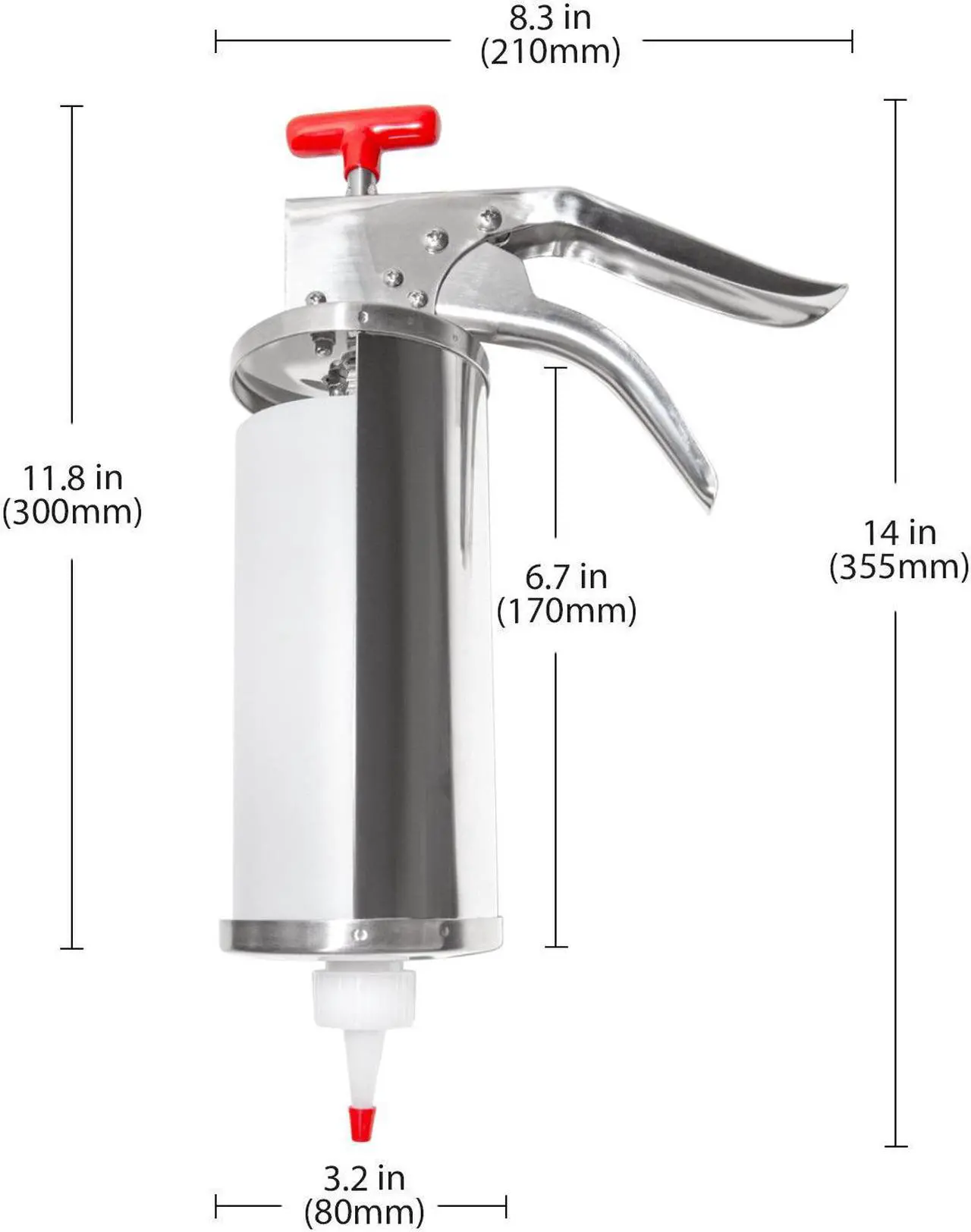 Alt view image 2 of 7 - ALDKitchen Churro Filling Gun | Manual Spanish Doughnuts Filler | 1 L | Stainless Steel