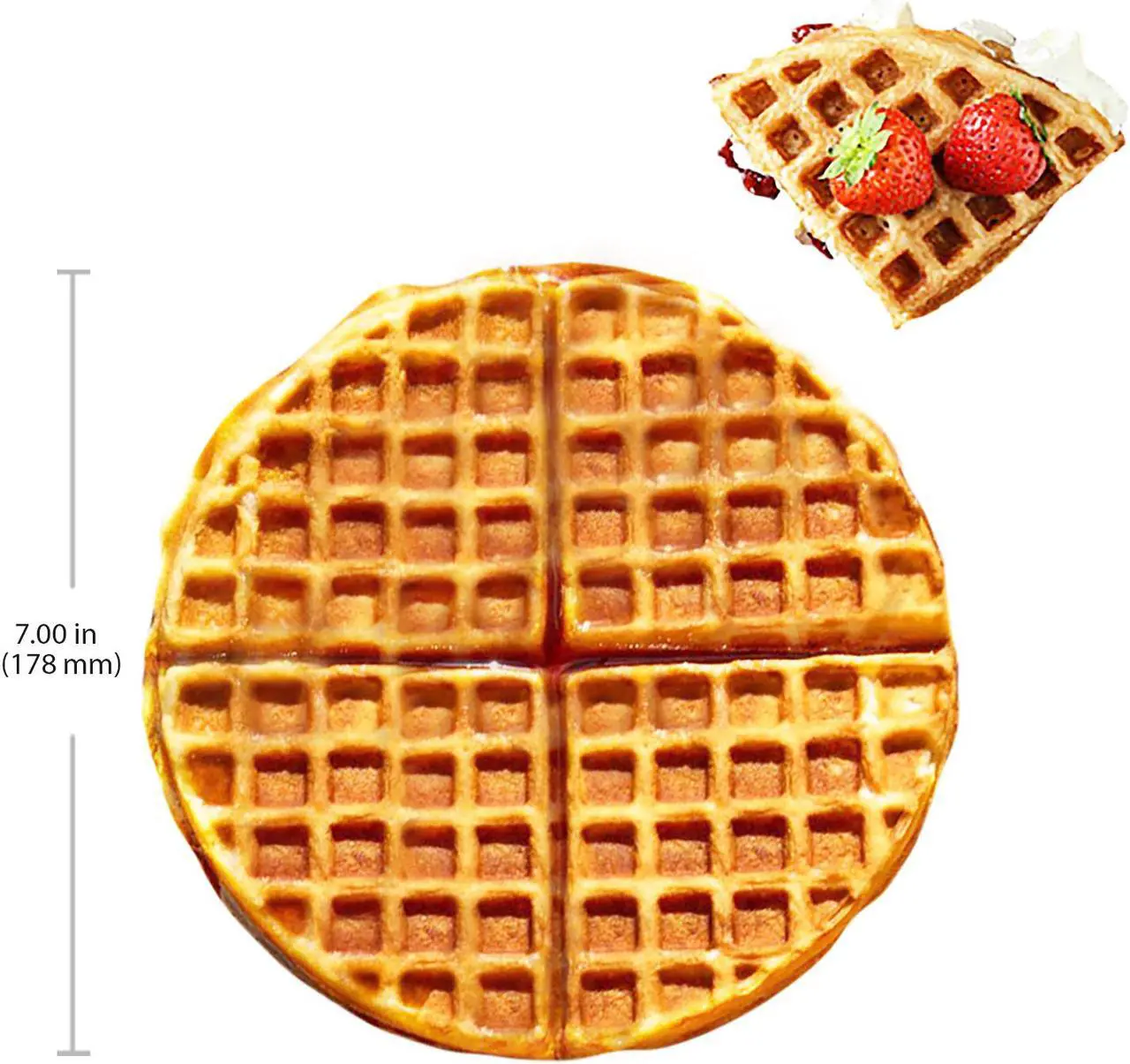 Alt view image 3 of 7 - AR-HWB1 Belgian Waffle Maker | Waffle Iron with Red Panel | Nonstick
