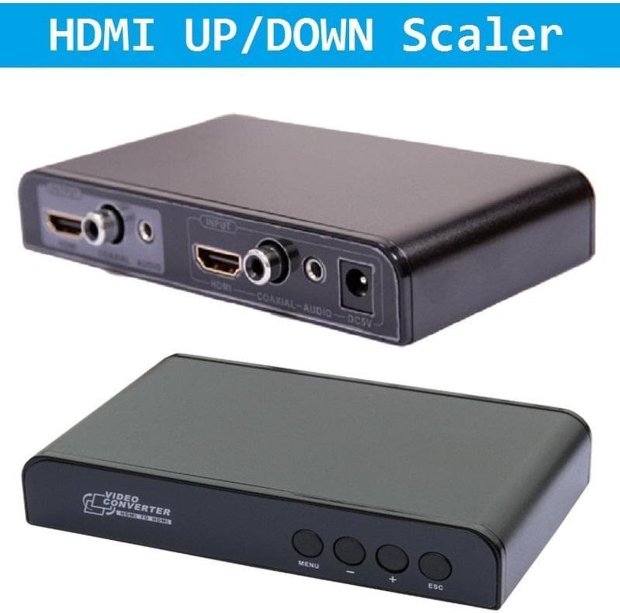 HDMI to HDMI Video Converter, Left-right Mirror TB Mirror Over Turn UP/Down Scaler (Mirror around,flip) Coaxial 3.5mm Audio Separation Mixture