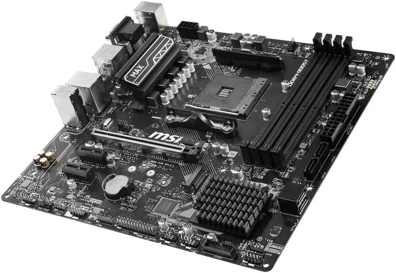 Alt view image 4 of 11 - MSI  B450M PRO-VDH MAX AM4 AMD B450 M2 [NVME ] USB3.0 USB3.1 PCI-E 3.0  HDMI SATA 6Gb/s Micro ATX AMD Motherboard R3 R5 R7