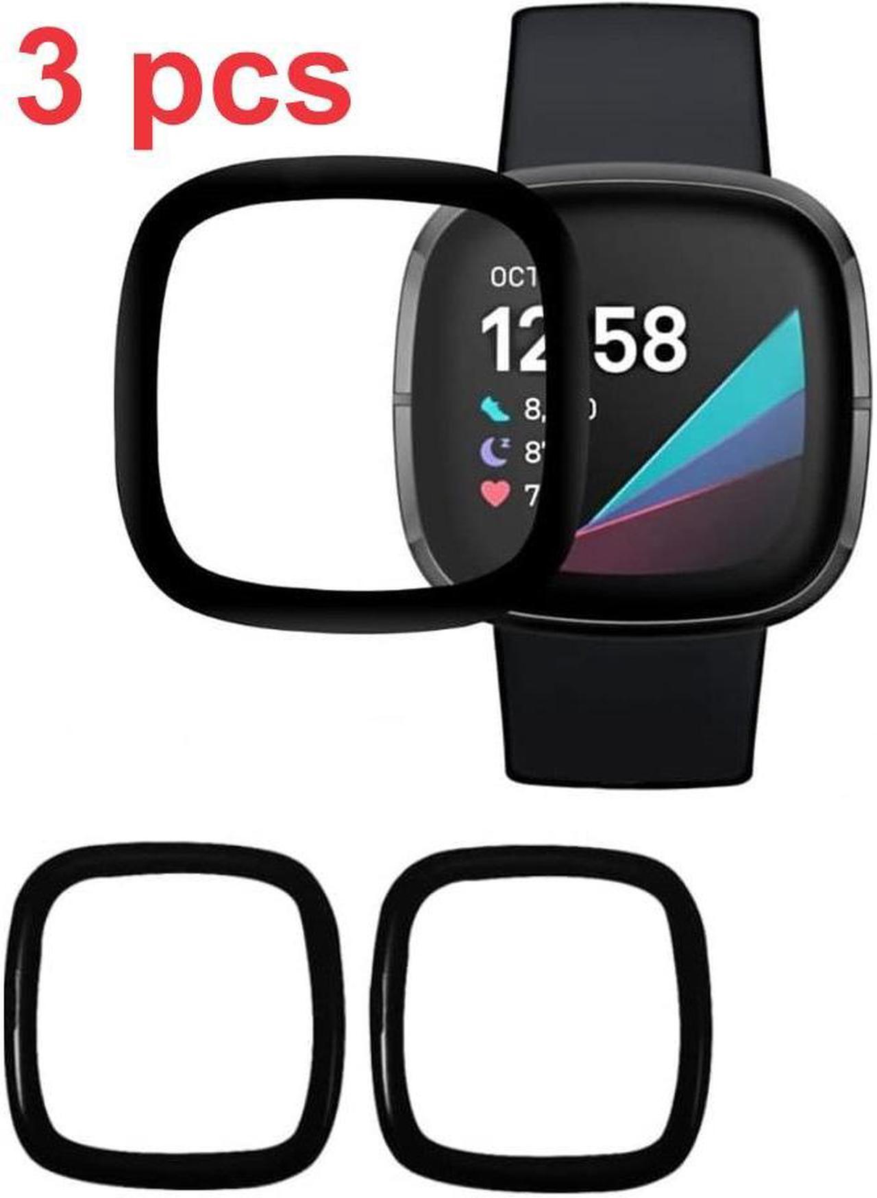 Main image of Wasserstein Screen Protector for Fitbit Sense, Versa 3, and Versa 4 - Made for Fitbit - Clear, Flexible TPU Film Cover Compatible with Fitbit Sense, Versa 3, and Versa 4 (Transparent - 3 Pack)