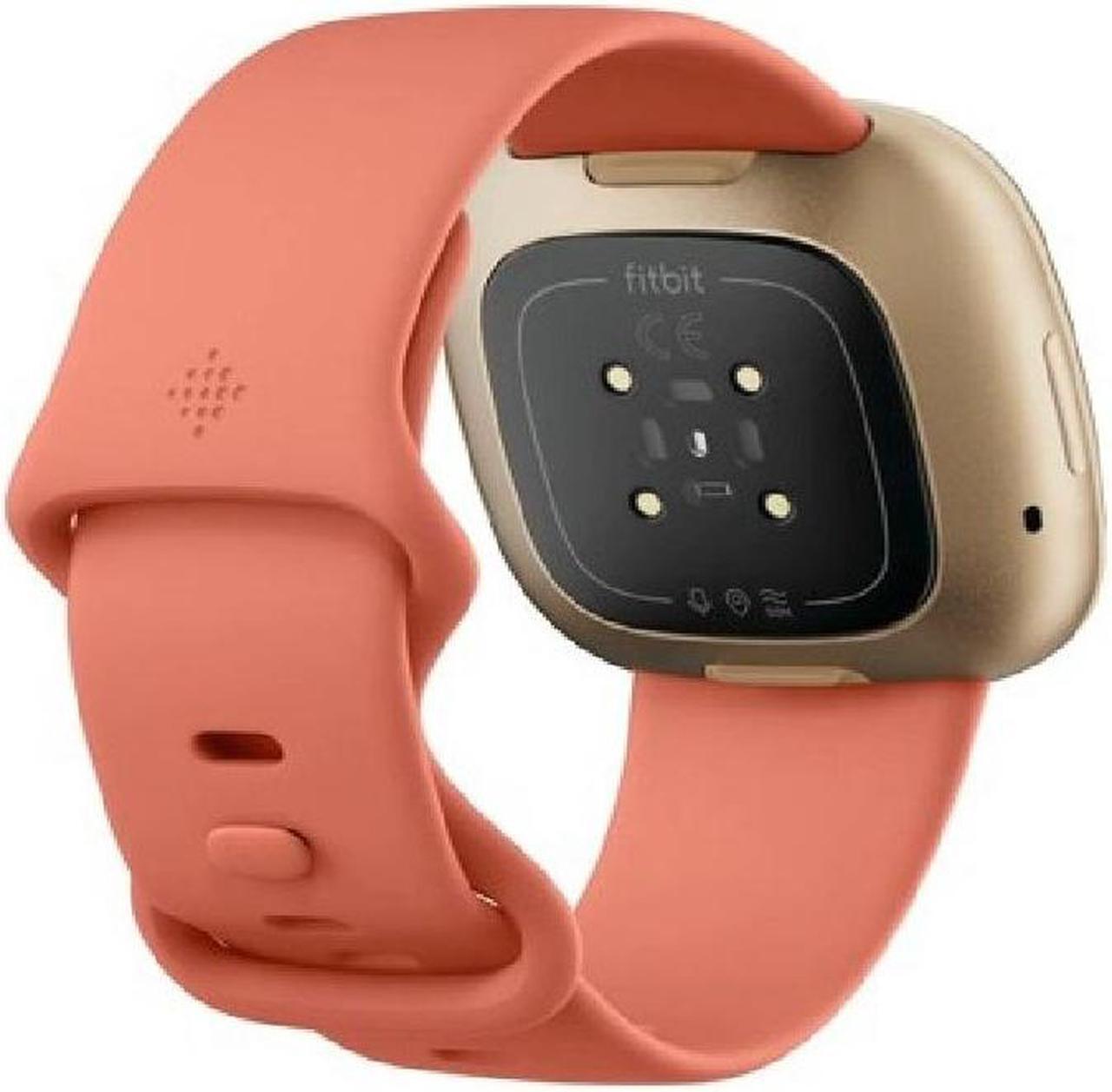 Main image of Fitbit Versa 3 Wifi + Bluetooth Smartwatch - Pink Clay / Soft Gold Aluminium