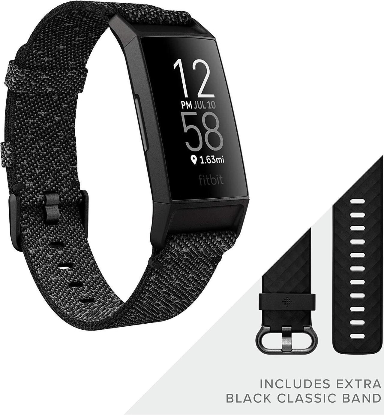 Main image of Fitbit - Charge 4 Special Edition Activity Tracker GPS + Heart Rate - Granite Reflective