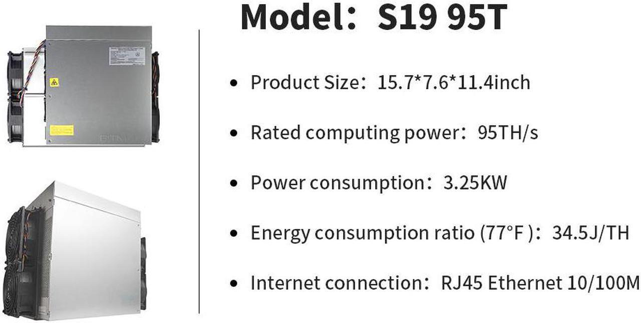Alt view image 5 of 5 - AntMiner S19Pro 110T Asic Miner 3050W BTC miner machine  Original Antminer s19pro With Power Supply in Stock, NEW+ 12 Month Warranty & US SELLER
