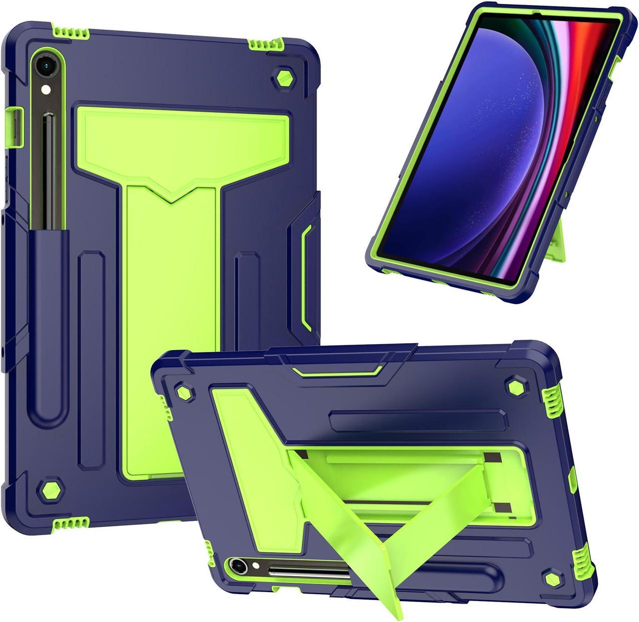 NEW Fashion Protective Case Holder Stander Case for Samsung Galaxy Tab S9 (11inch) SM-X710/SM-X716 / Samsung Galaxy Tab S9 FE (10,9inch) X718U (Green)