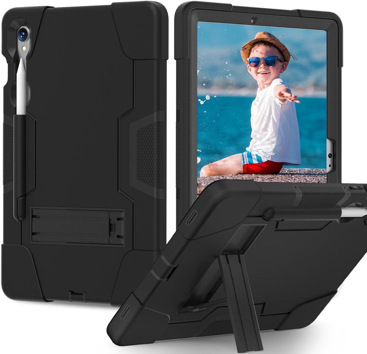 NEW Fashion Protective Case Holder Stander Case for Samsung Galaxy Tab S9 (11inch) SM-X710/SM-X716 / Samsung Galaxy Tab S9 FE (10,9inch) X718U (Black)