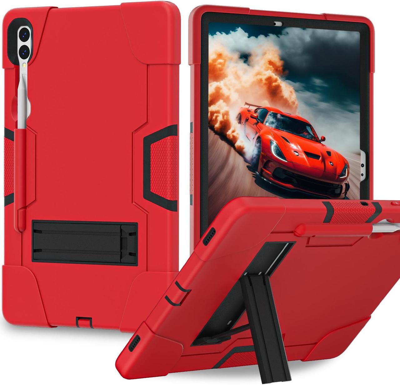 NEW Fashion Protective Back Cover Case for Samsung Galaxy Tab S9 Plus / For Samsung Galaxy Tab S9+ /SM-X810 / SM-X816B / For Galaxy Tab S9 FE+ (S9 FE Plus) / SM-X818U (12.4inch) (Red)