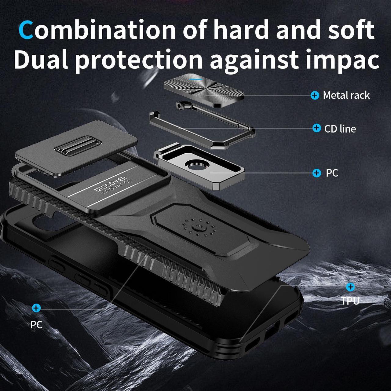 Alt view image 7 of 7 - New Fashion Case with Stander Shockproof Case For Google Pixel 8A Case for Pixel 8A (Black)