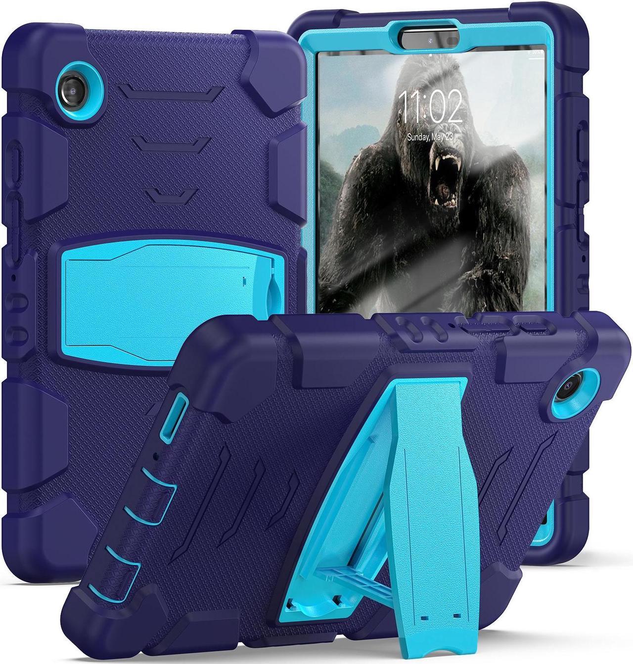 NEW Fashion Protective Cover Stander Case for Samsung Galaxy Tab A9 / SM-X110 / SM-X115 / SM-X117 (8.7inch) (Dark Blue)