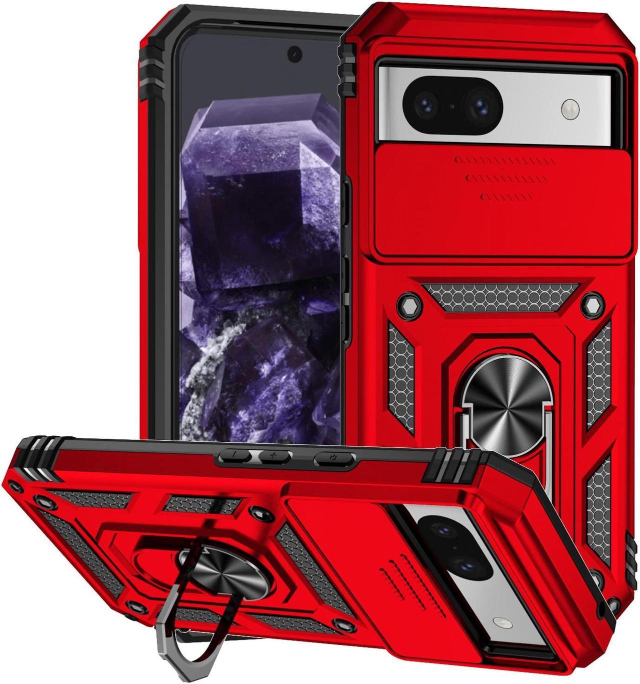 New Stylish Case with Stander Shockproof Case For Google Pixel 8A (Red)