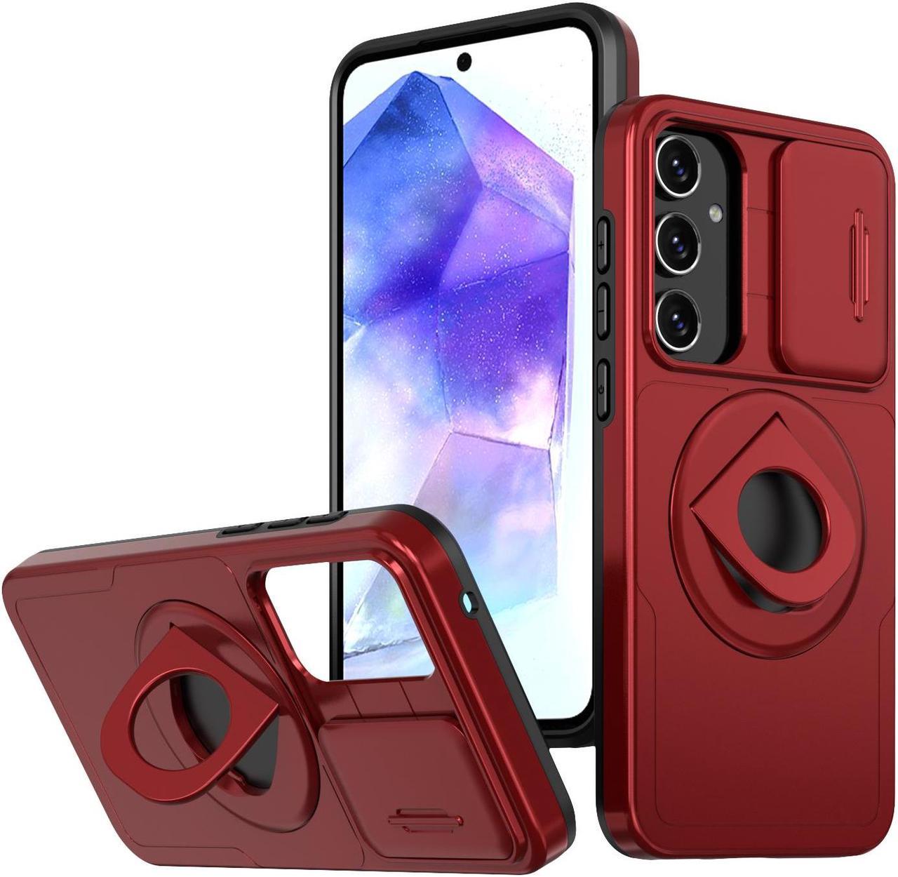 TYJKeJi Case with Stander Back Cover Case For Samsung Galaxy A35 5G (Red)