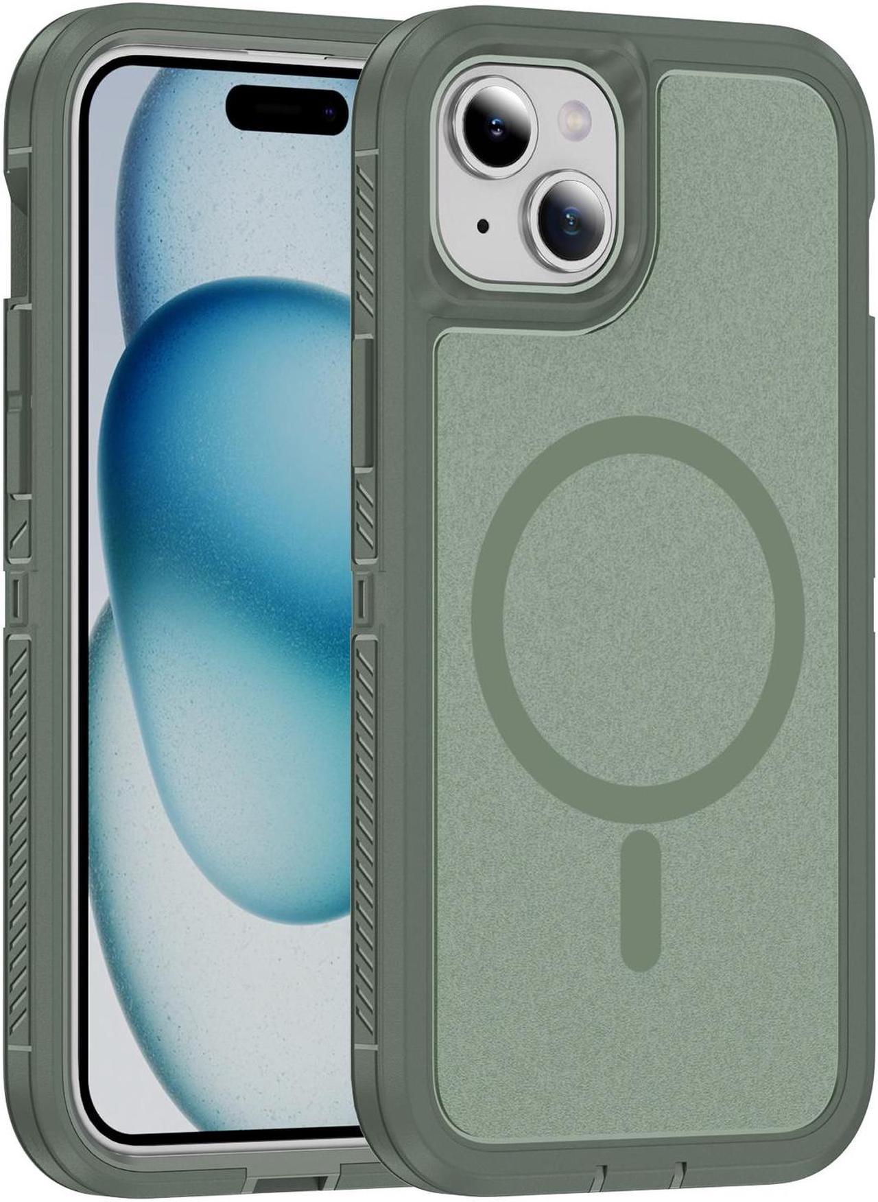 TYJKeJi Case Shockproof Luxury Wireless Charging Supported Phone Cover Phone Case For iPhone 15 Plus (6.7inch) (Green)