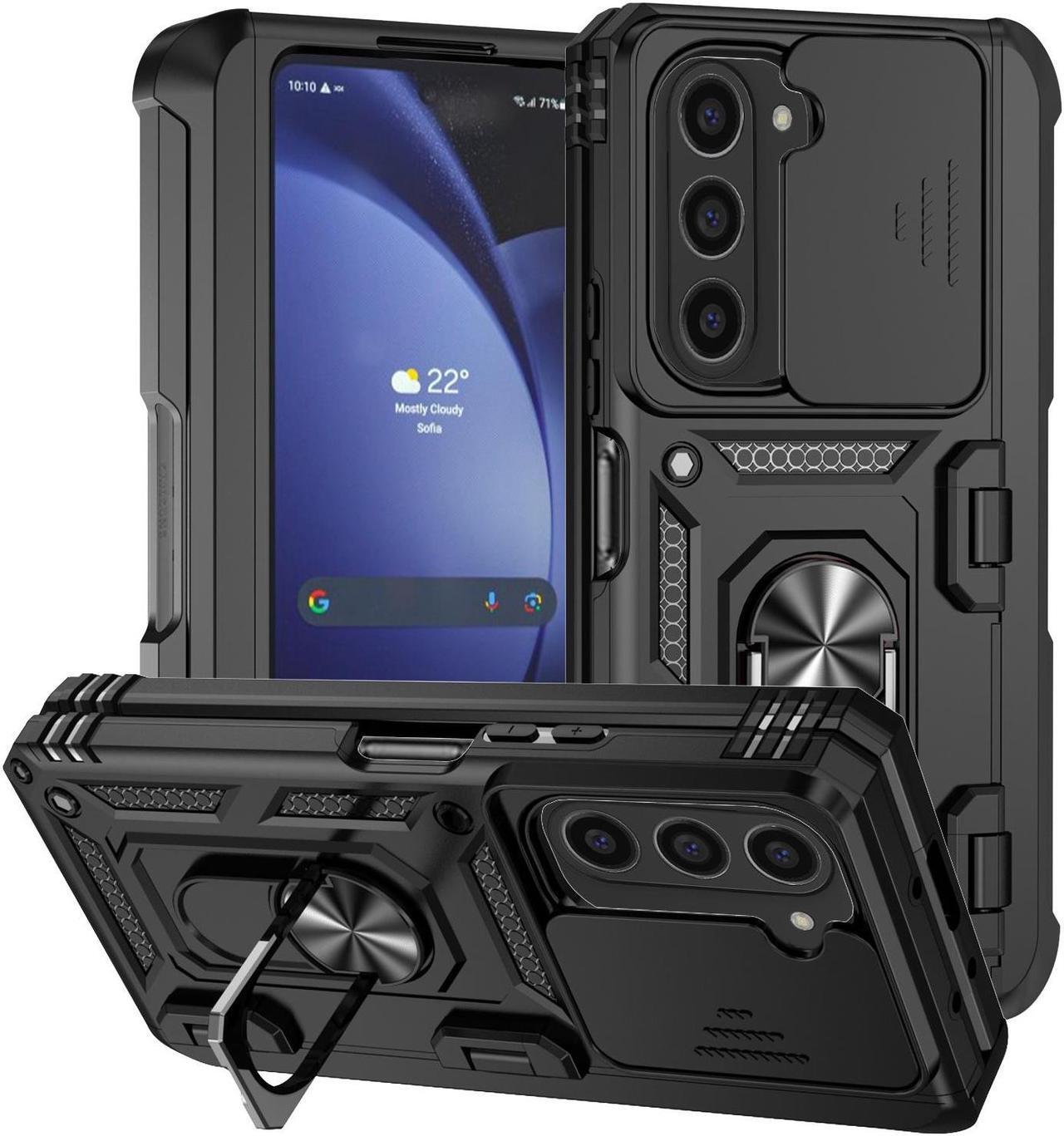 Main image of TYJKeJi Case with Stander Back Cover Case For Samsung Galaxy Z Fold6 For Samsung Galaxy Z Fold 6 (Black)