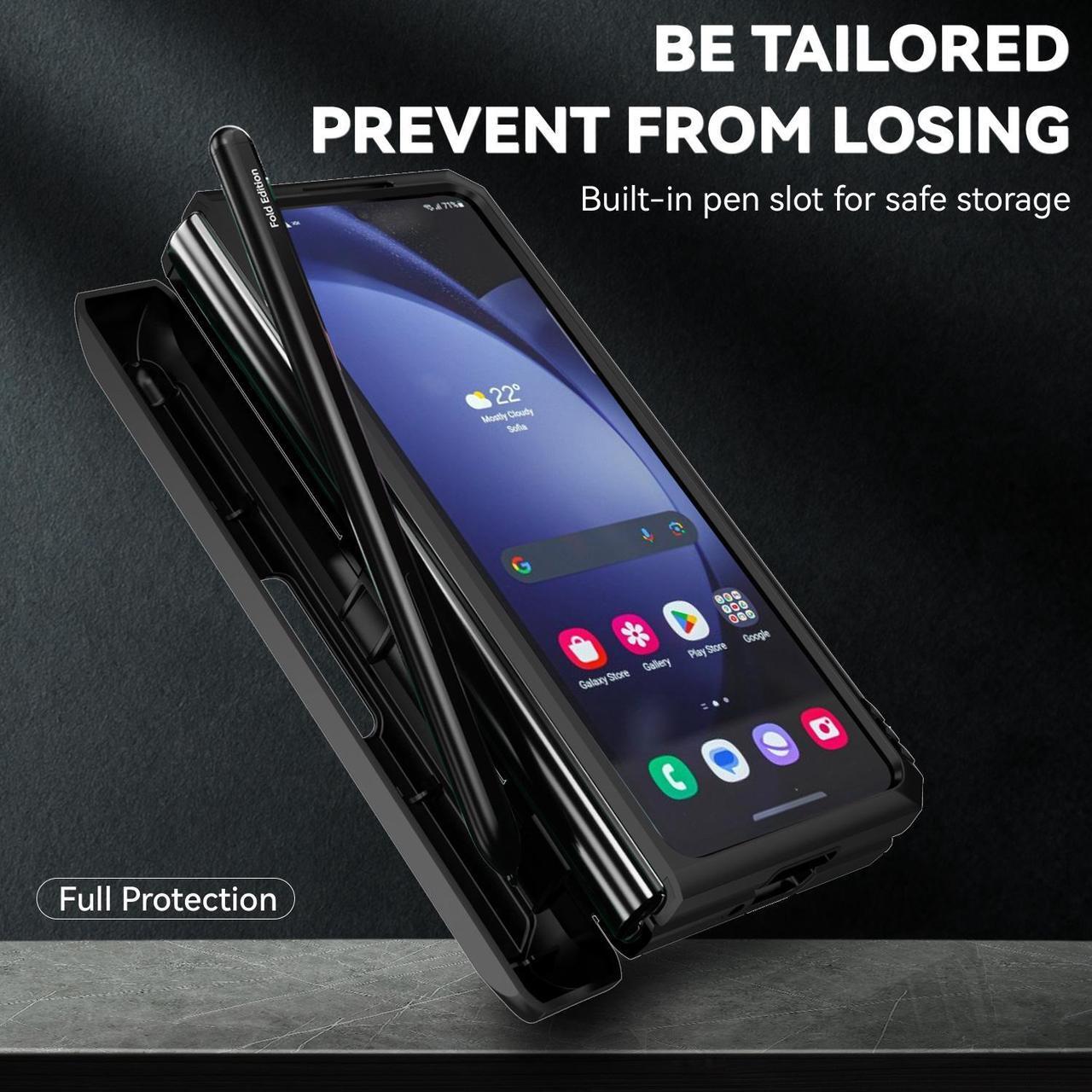 Alt view image 6 of 7 - TYJKeJi Case with Stander Back Cover Case For Samsung Galaxy Z Fold6 For Samsung Galaxy Z Fold 6 (Black)