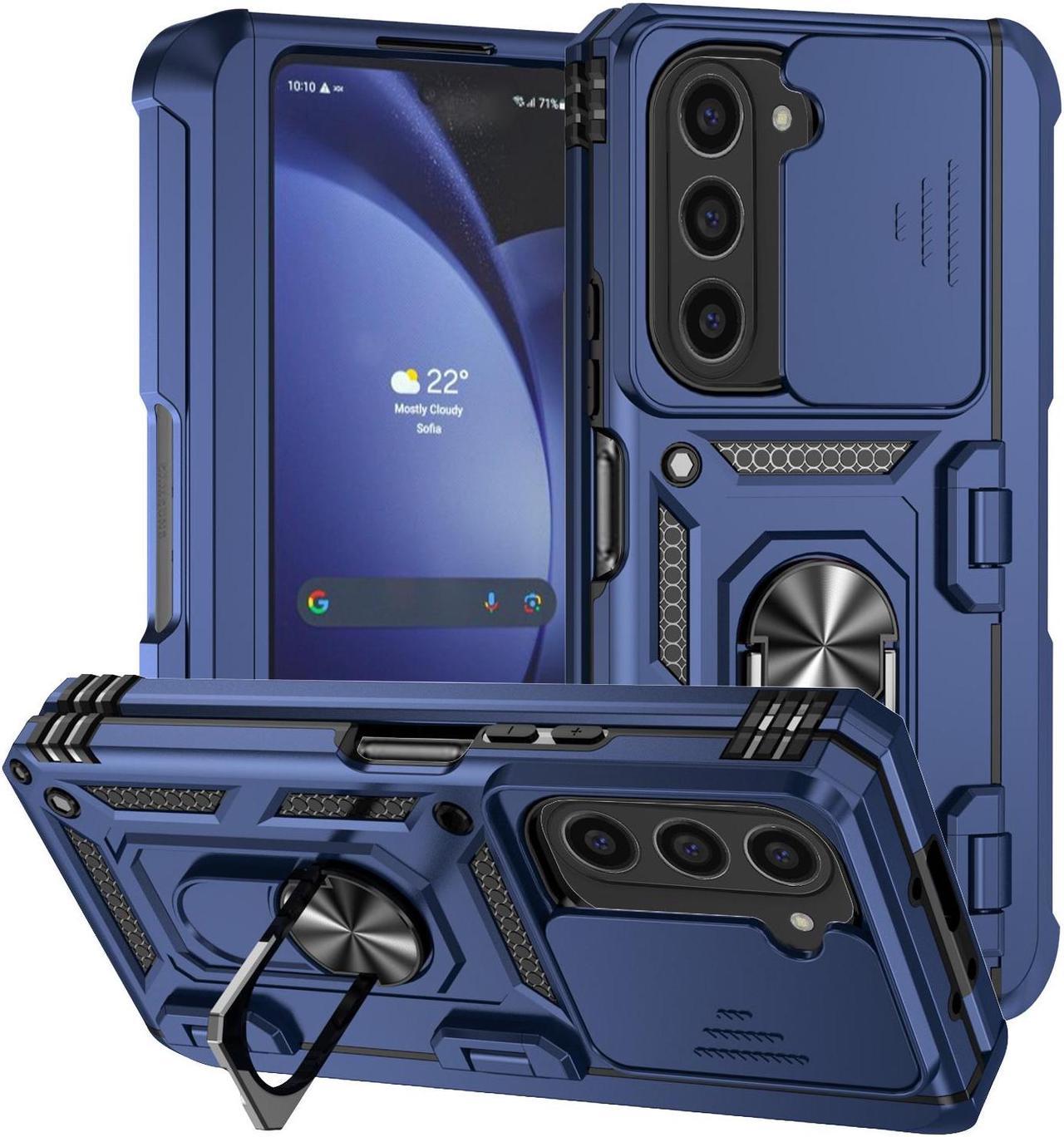 TYJKeJi Case with Stander Back Cover Case For Samsung Galaxy Z Fold6 For Samsung Galaxy Z Fold 6 (Blue)