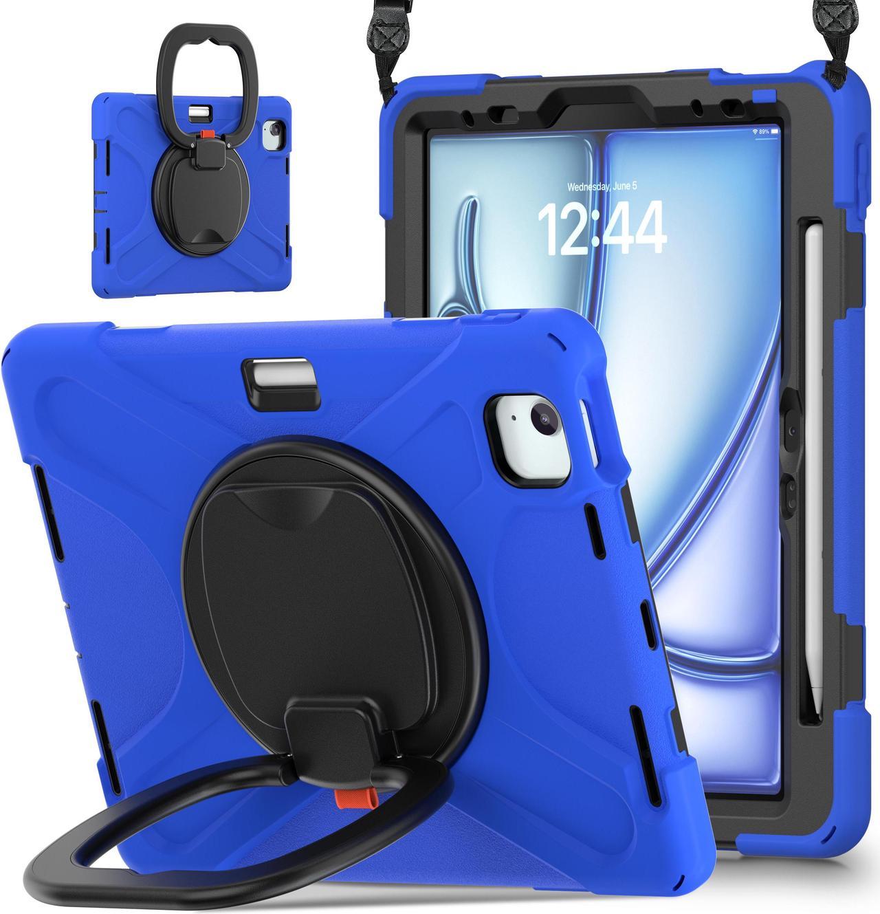 TYJKeJi Case Fashion Protective Case with Stander Case for iPad Air 11 Inch 2024 (Blue)