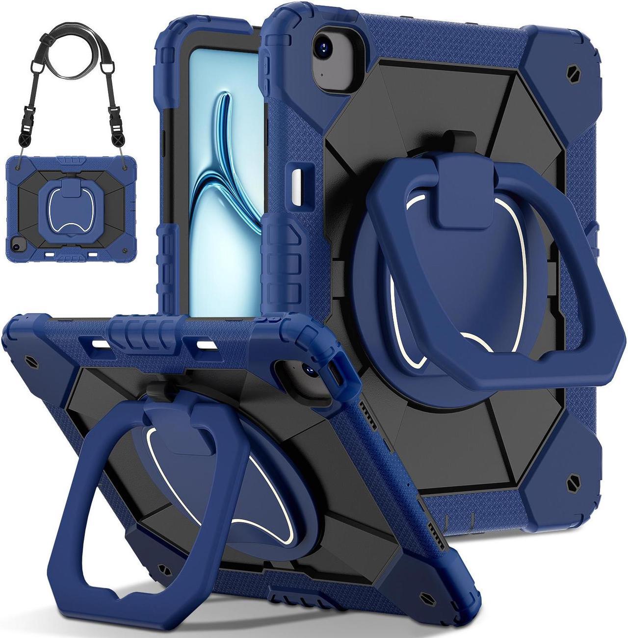 TYJKeJi Case Fashion Protective Case with Stander Case for iPad Air 13 Inch 2024 (Dark Blue)