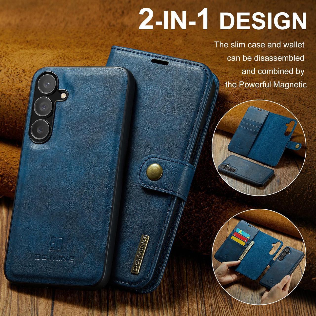 TYJKeJi Case with Holder Fashion Cover Case For Samsung Galaxy S24 FE (Blue)