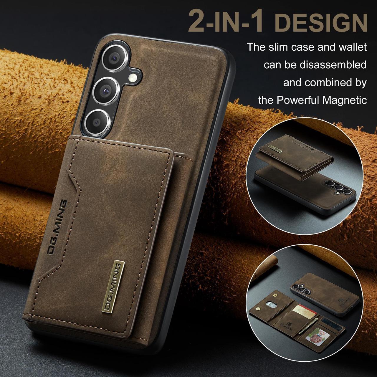 TYJKeJi Case with Holder Fashion Cover Case For Samsung Galaxy S24 FE (Coffee)