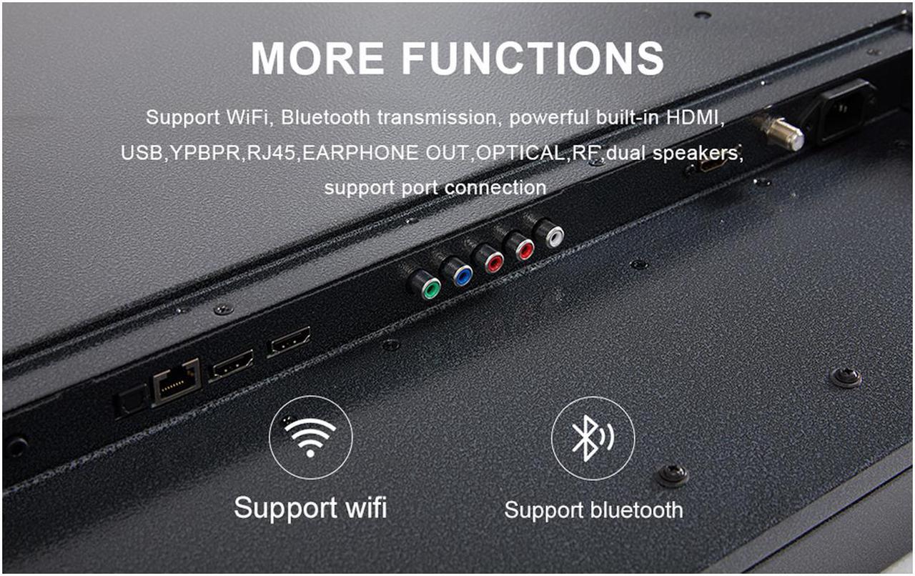 Alt view image 6 of 7 - SYLVOX 43'' Outdoor TV, Smart TV with Bluetooth, Wifi, Dual Speakers, 4K LED Waterproof Television for Outside, Ultra-Thin High Resolution, Suitable for Porch, Patio, Pool, Balcony, Yard(Deck Series )
