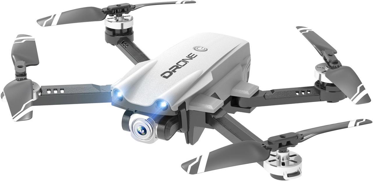 White Drone with HD Camera for Beginners or Kids,Foldable Remote Control Quadcopter,Real-time Transmission of Pictures and Videos,Altitude Hold,Trajectory Flight,Gravity Control