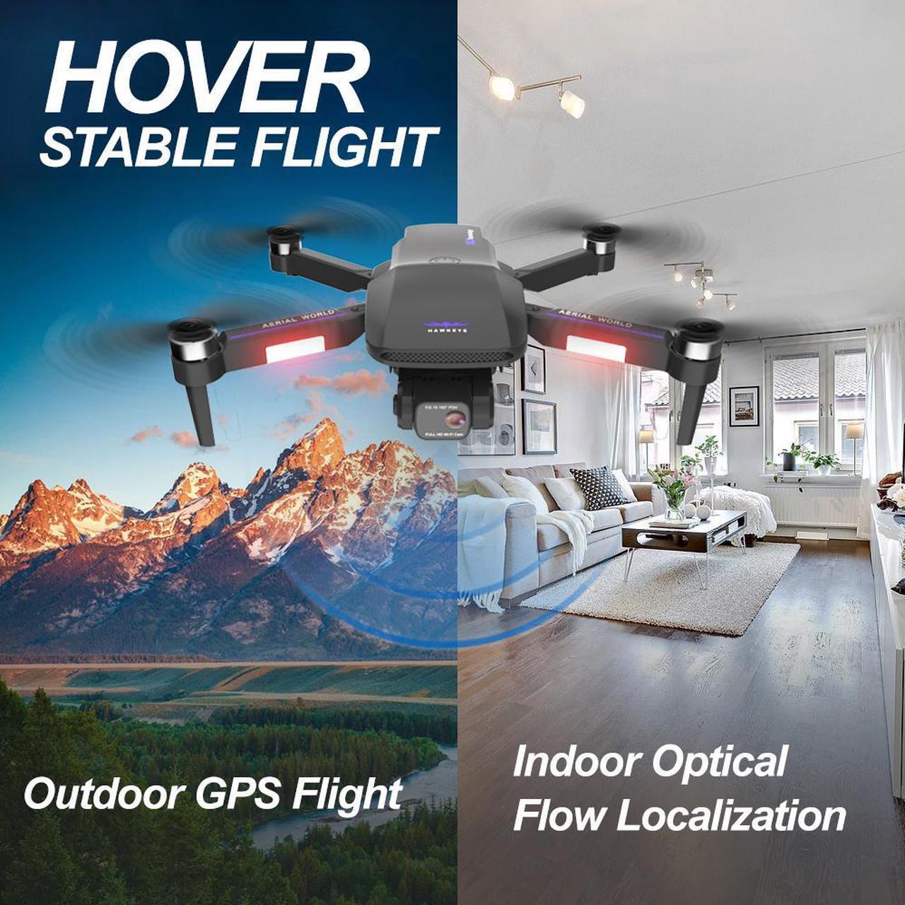 Alt view image 4 of 7 - GPS Drone with Camera 4K,3-axis Gimbal, FPV Quadcopter for Adults , Brushless Motor, 60 Mins Flight Time, Support TF Card,5GHz WiFi Transmission, Follow Me, Auto Return Home