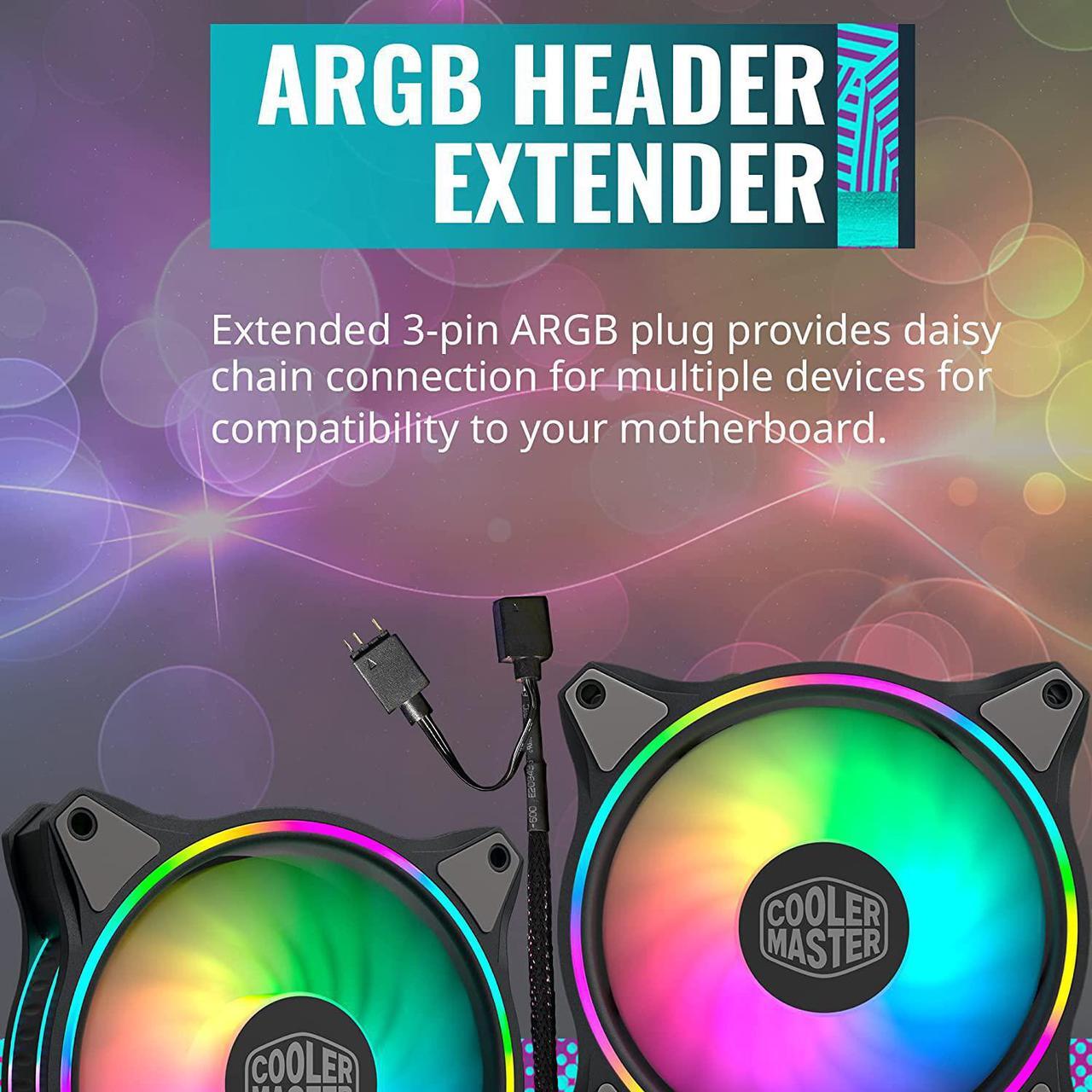 Alt view image 18 of 20 - Cooler Master MasterFan MF140 HALO Addressable RGB 140mm Fan with Duo-Ring ARGB LED Lighting