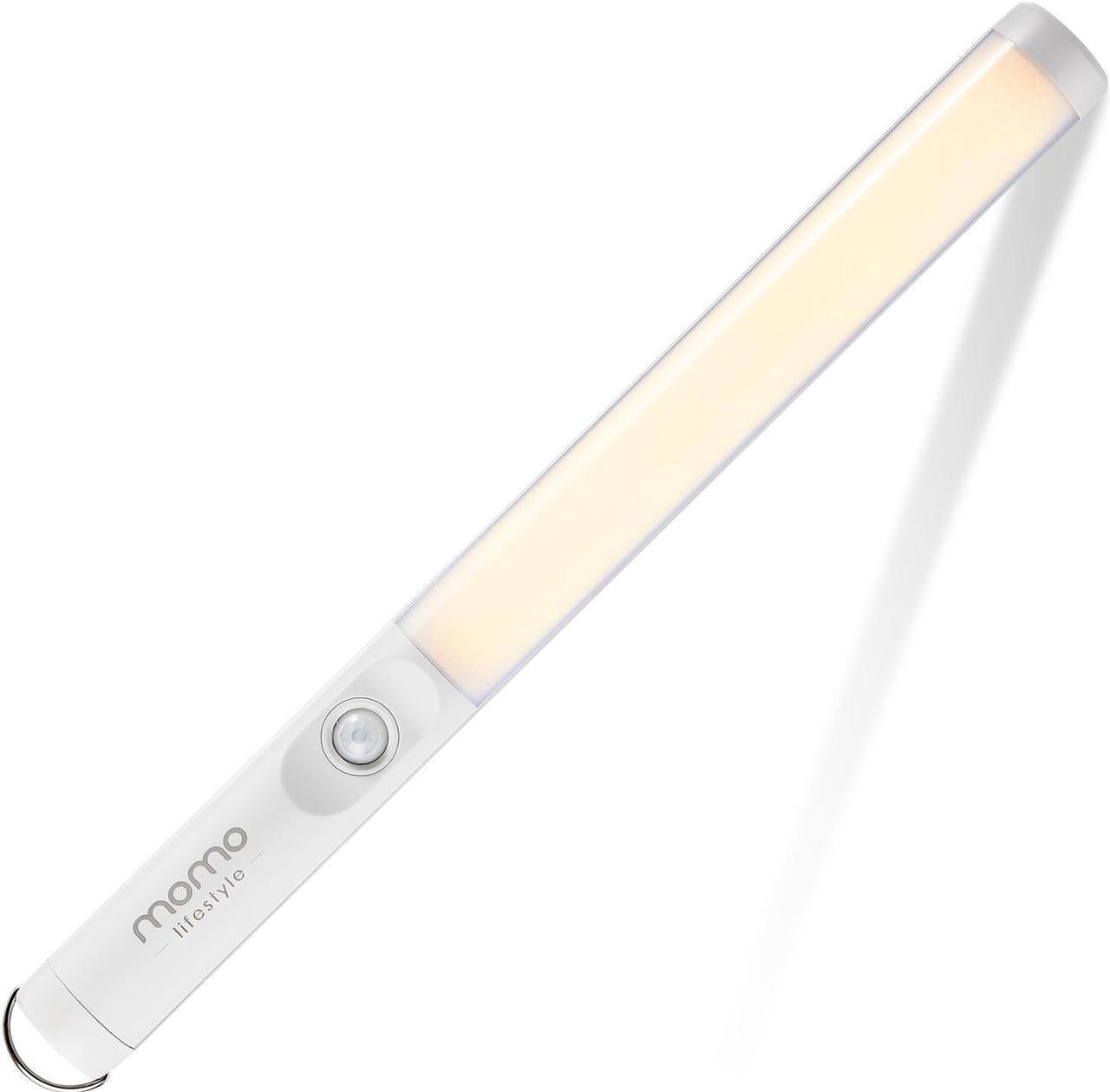 Main image of Momo Lifestyle Motion Sensor LED Light Bar, Momo Glow Rechargeable Portable Under Cabinet Closet Light 1800 mAh 4000K 2.5W
