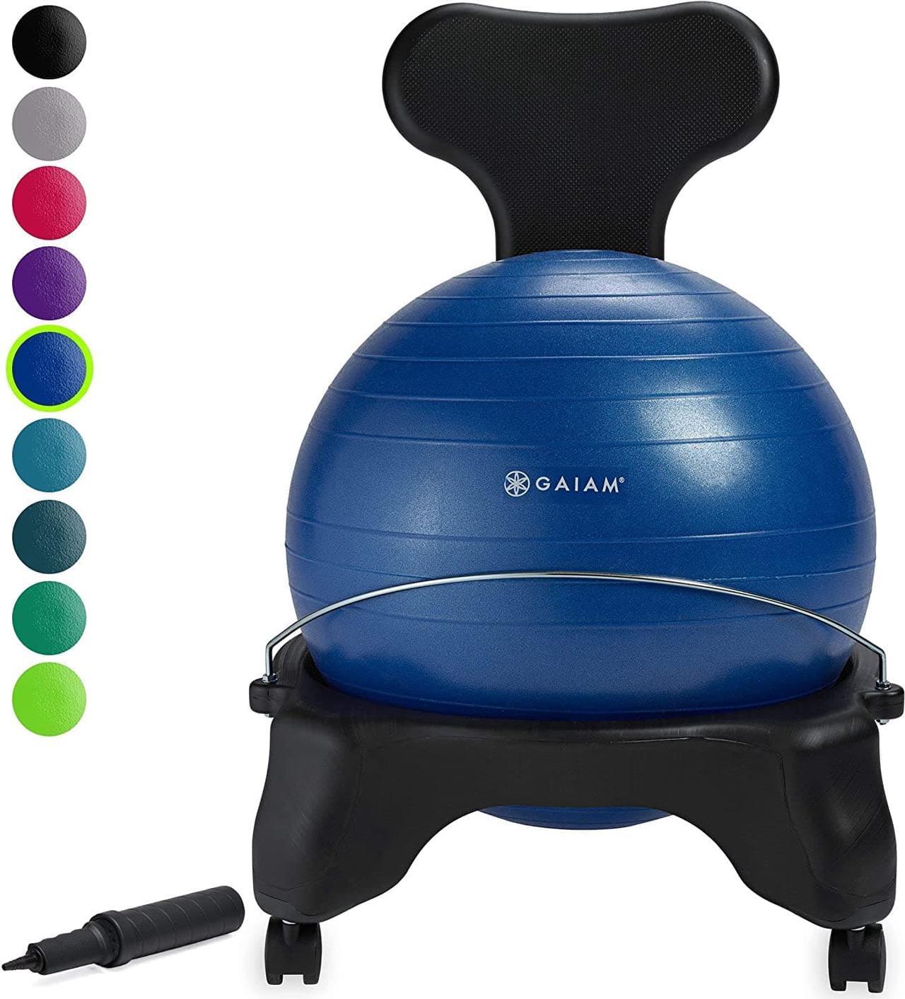 Main image of Classic Balance Ball Chair  Exercise Stability Yoga Ball Premium Ergonomic Chair for Home and Office Desk with Air Pump, Exercise Guide and Satisfaction Guarantee