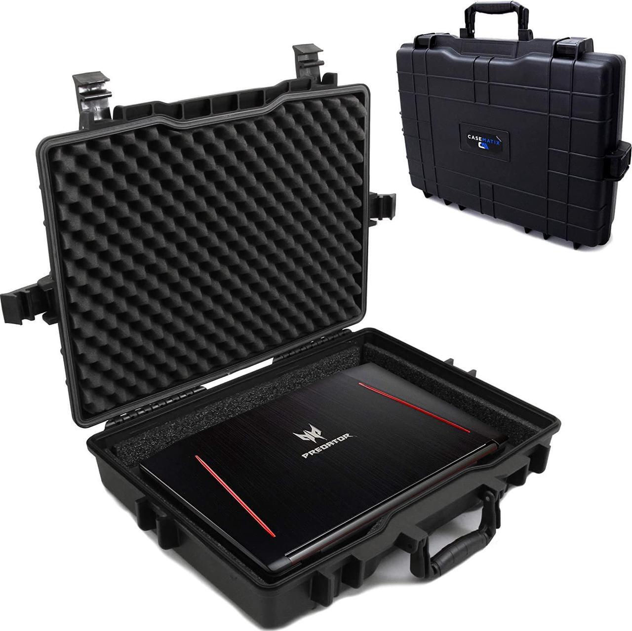 Main image of Casematix Waterproof Laptop Hard Case for 15 - 17 inch Gaming Laptops and Accessories - Rugged Heavy Duty Laptop Case Compatible with 15.6 and 17.3 inch Gaming Laptops and Gaming Laptop Accessories