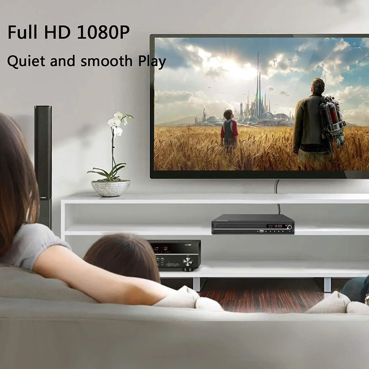 Alt view image 2 of 7 - DVD Player,Foramor HDMI DVD Player for Smart TV Support 1080P Full HD with HDMI Cable Remote Control USB Input Region Free Home DVD Players