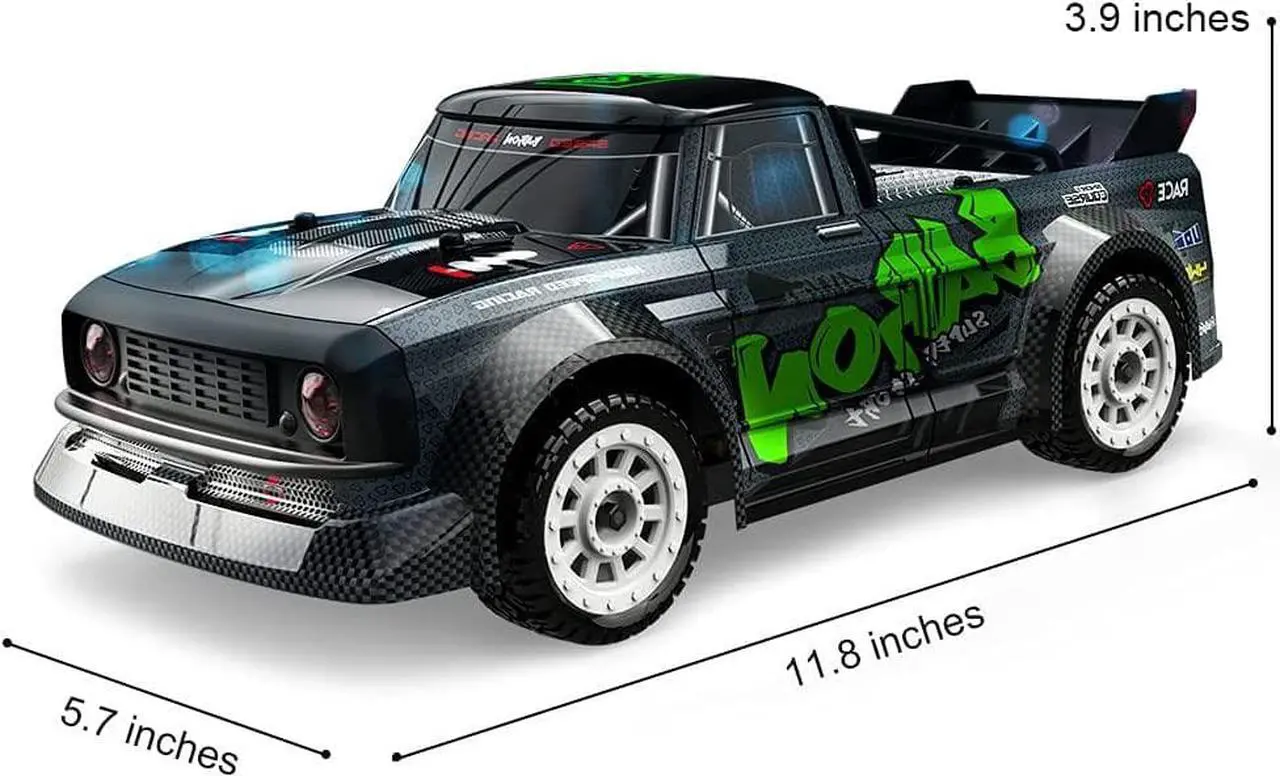 Alt view image 5 of 6 - Remote Control High Speed RC Drift Car for Adults, Proportional Throttle & Steering Control Drift RC Racing Car 20MPH Fast Speed Buggy Drifting Vehicles Monster Truck with Lights