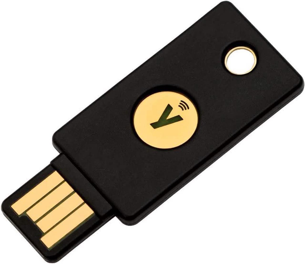 Yubico Security Key, YubiKey 5, NFC Login, U2F, FIDO2, USB-A Ports, Dual Verification, Heavy Duty, Shock Resistant, Waterproof