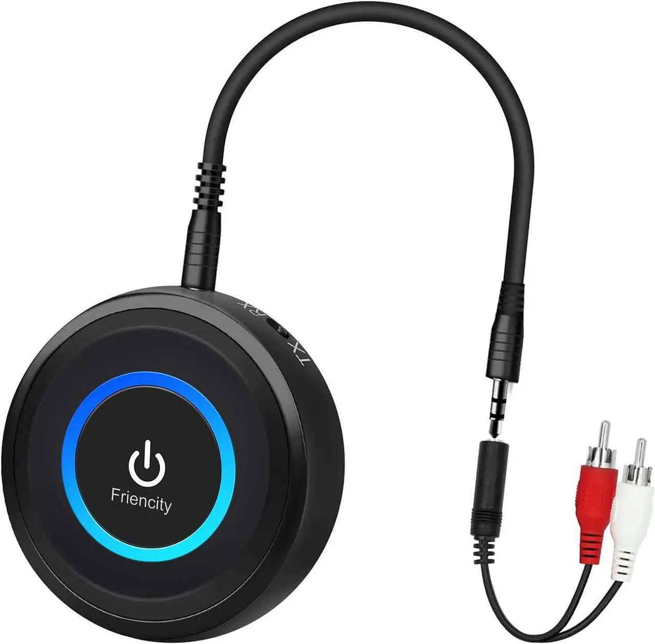 Main image of Bluetooth 5.0 Transmitter Receiver for TV, aptX Low Latency Wireless Audio Adapter for Home Stereo PC DVD Radio Projector Xbox PS4 w/ RCA 3.5mm Aux Jack, Pair 2 Headphones Speaker, No Delay
