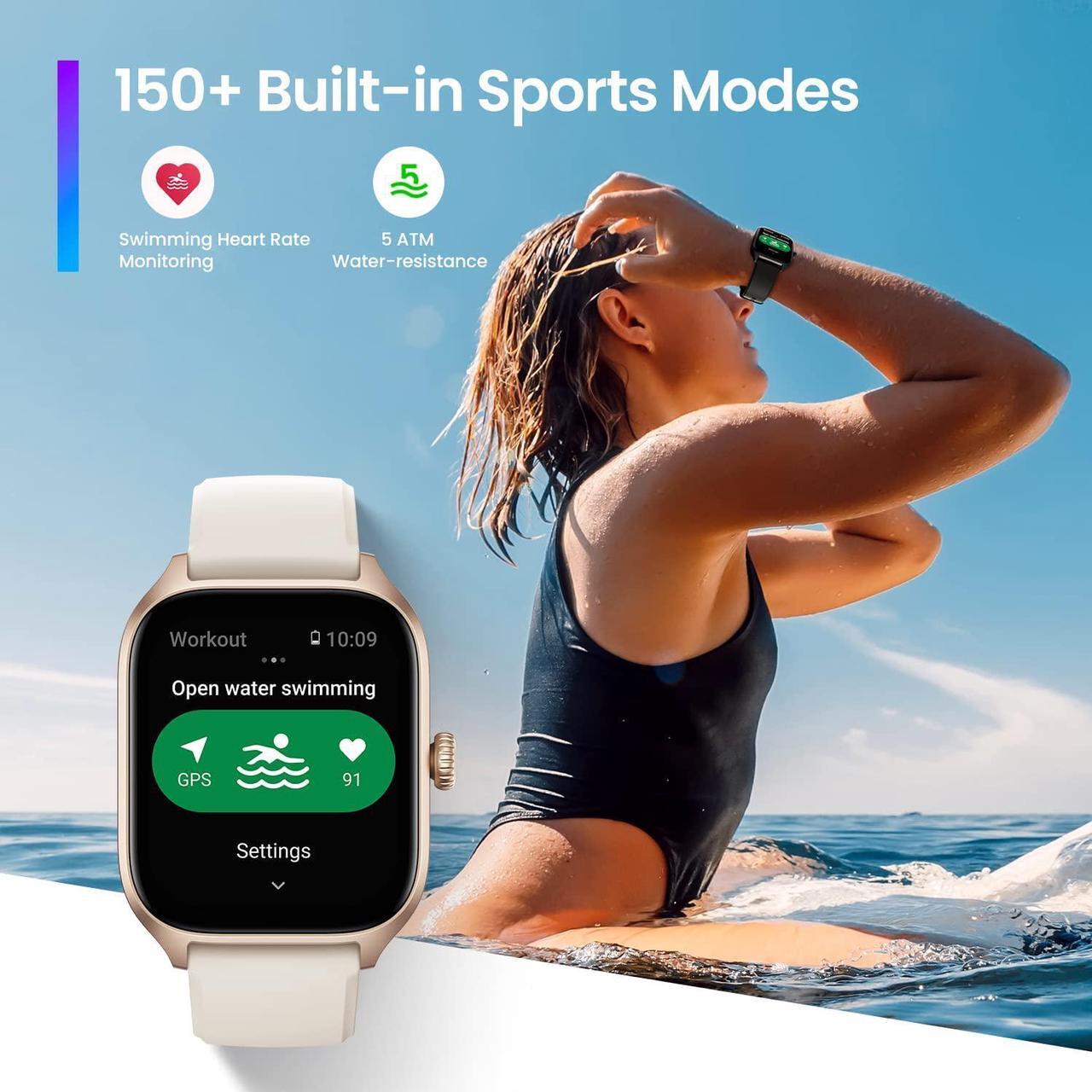 Alt view image 7 of 7 - Amazfit GTS 4 Smart Watch for Women, Dual-Band GPS, Alexa Built-in, Bluetooth Calls, 150+ Sports Modes, Heart Rate SPO Monitor, 1.75 AMOLED Display, Health Fitness Watch for Android iPhone, Pink