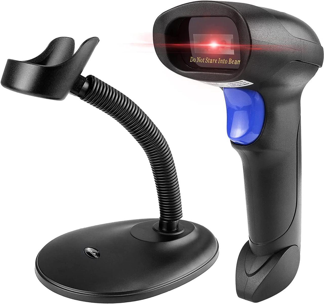 Bluetooth QR Barcode Scanner with Stand, 3 in 1 Wireless 1D 2D Bar Code Scanner USB Image Bar Code Reader for Computer, Tablet, iPhone, iPad, Android