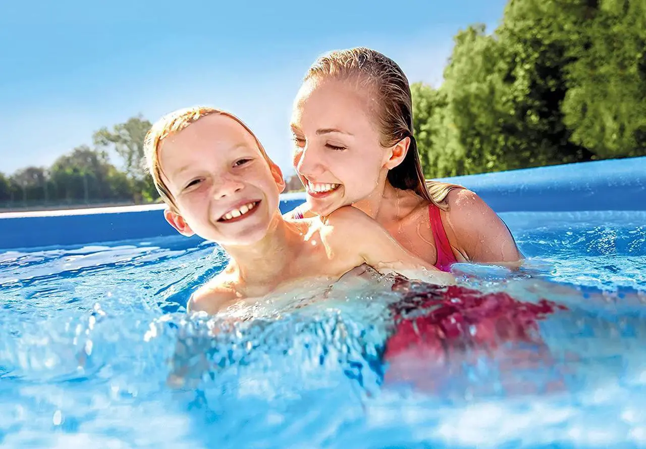 Alt view image 2 of 7 - INTEX 28117EH Easy Set Inflatable Swimming Pool Set: 10ft x 24in  Includes 330 GPH Cartridge Filter Pump  Puncture-Resistant Material  813 Gallon Capacity  18in Water Depth