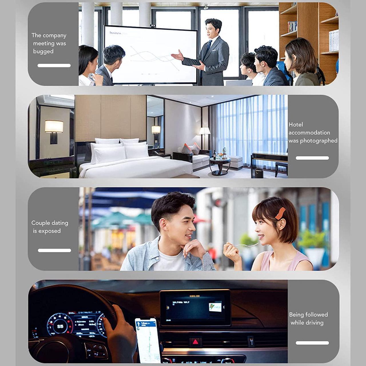 Alt view image 6 of 7 - T2 Hidden Camera Detector Anti Spy Detector Anti Listening Conceal Camera Detector GPS Positioning 1MHz to 8000MHz for Home Office Car
