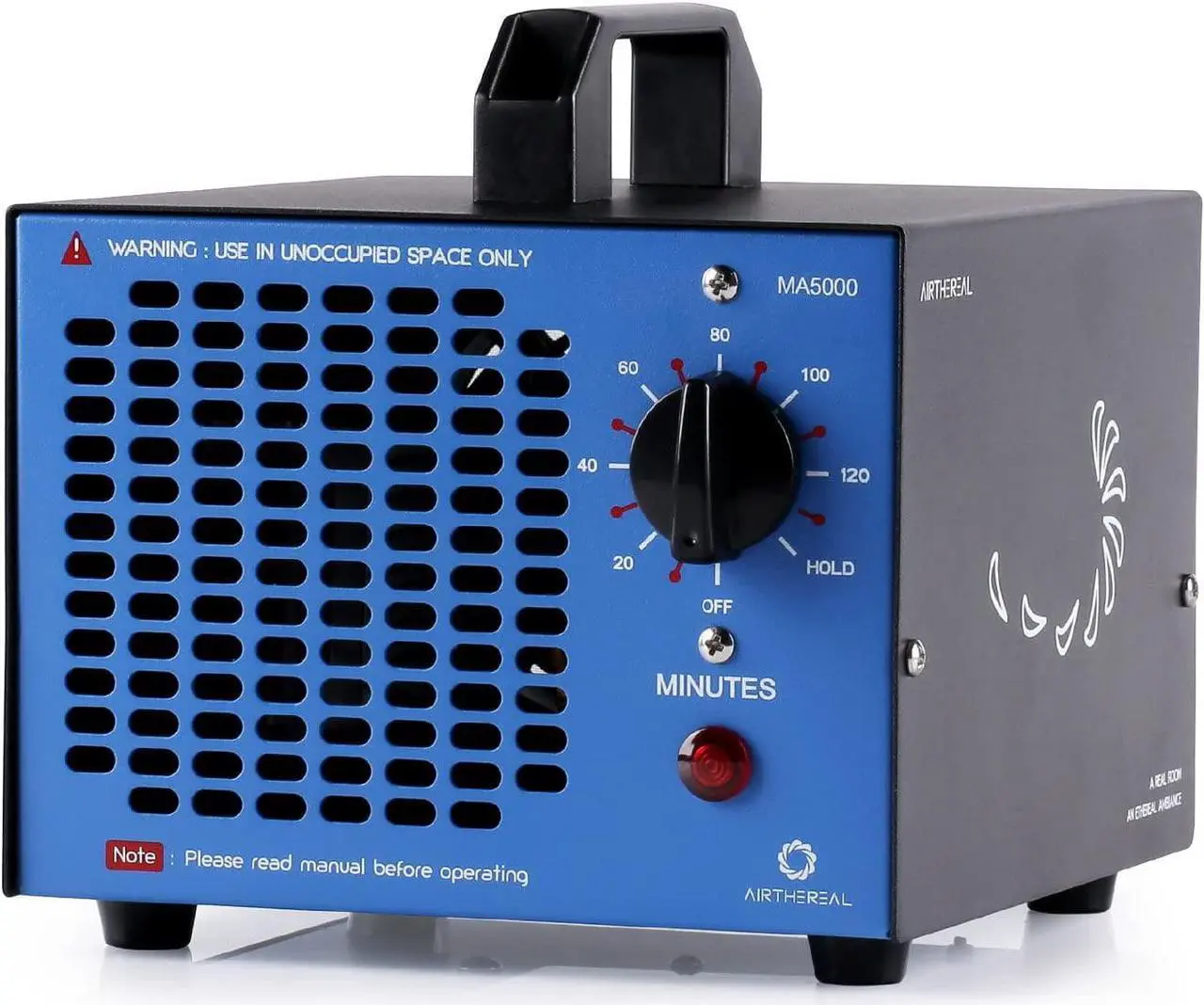 Main image of AIRTHEREAL MA5000 Commercial Ozone Generator, 5000mg/h O3 Machine Home Air Ionizers Deodorizer for Rooms, Smoke, Cars and Pets, Blue